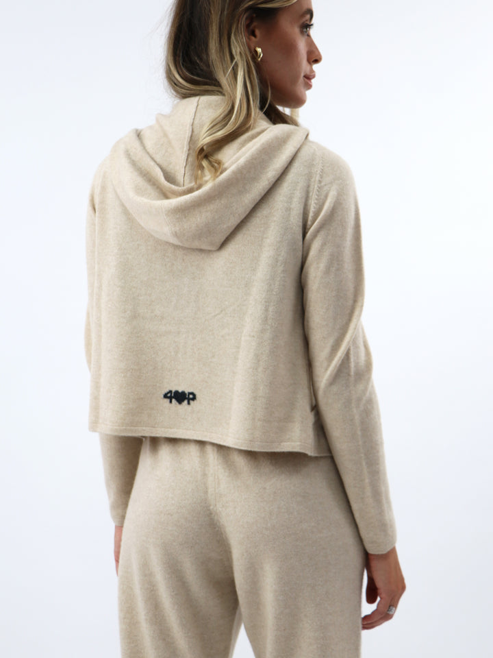Cashmere Zip-up hoodie #OAT