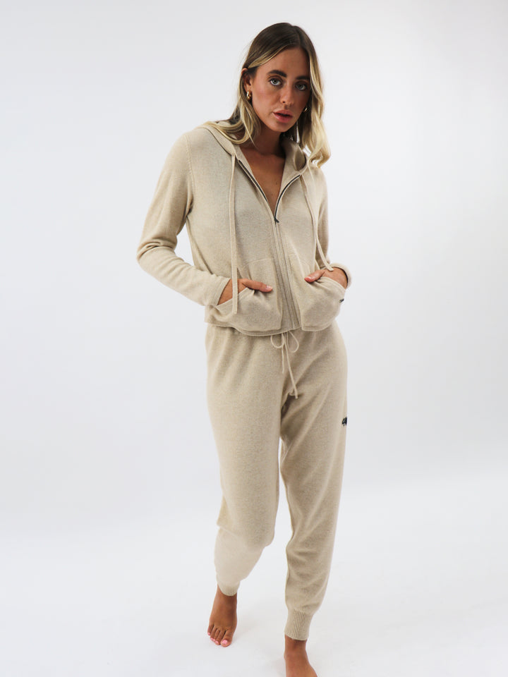 Cashmere Zip-up hoodie #OAT