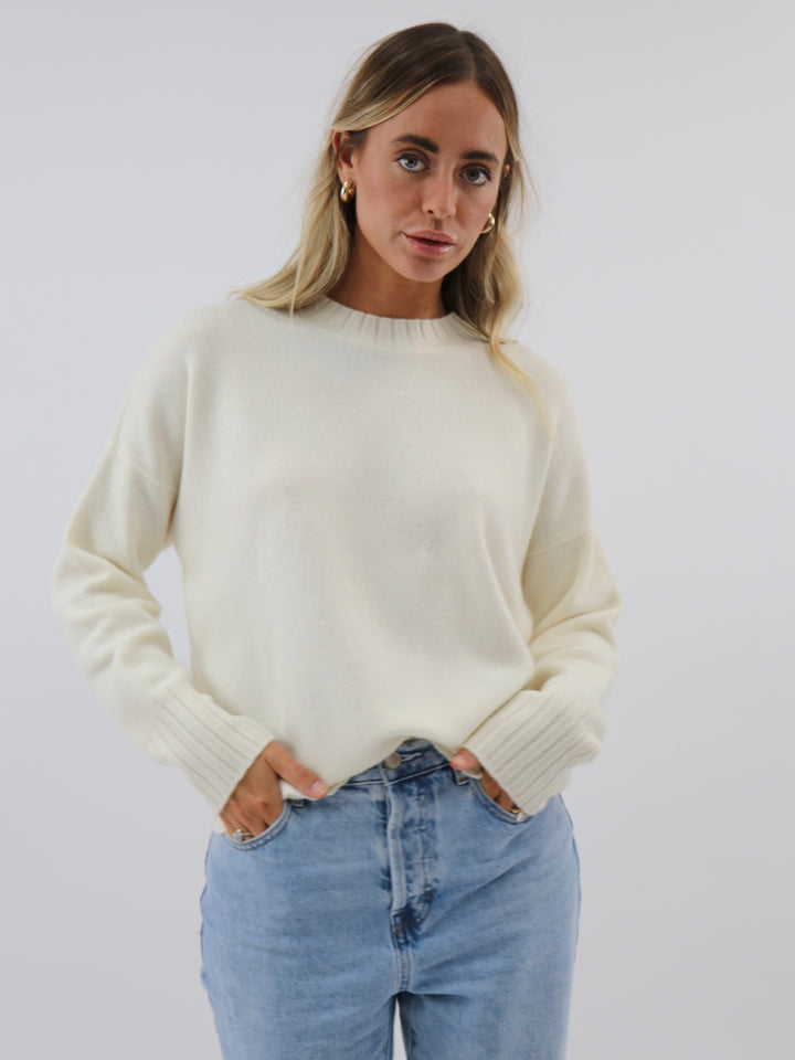Cashmere Crewneck Pullover #PEARL