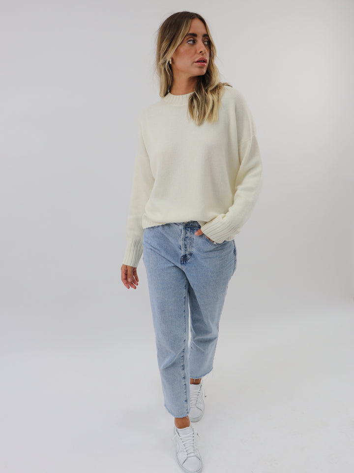 Cashmere Crewneck Pullover #PEARL