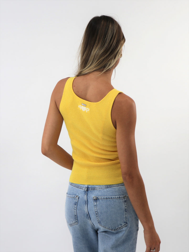 Cashmere Tank Top #SUNFLOWER