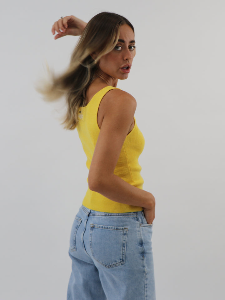 Cashmere Tank Top #SUNFLOWER
