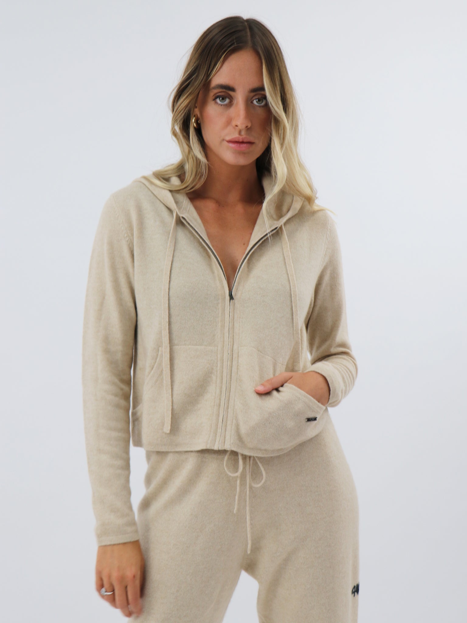 Cashmere Zip-up hoodie