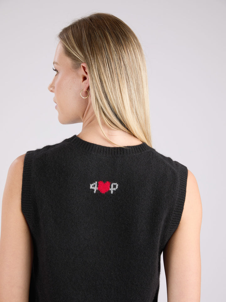 Sleeveless Cashmere Top #BLACK