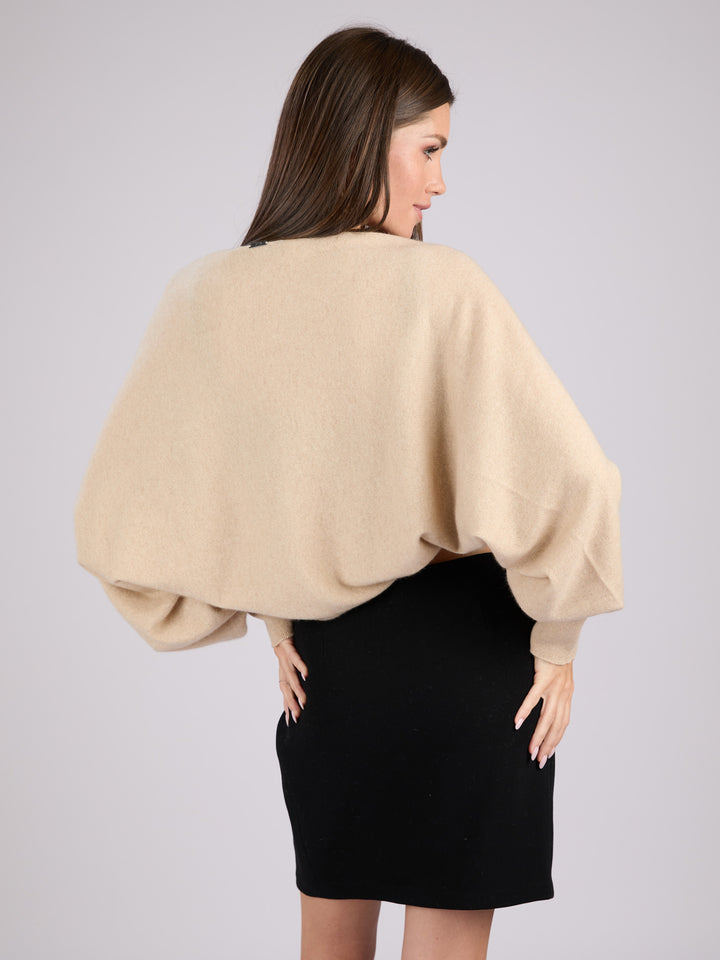 Open front cropped cashmere cardigan #OAT