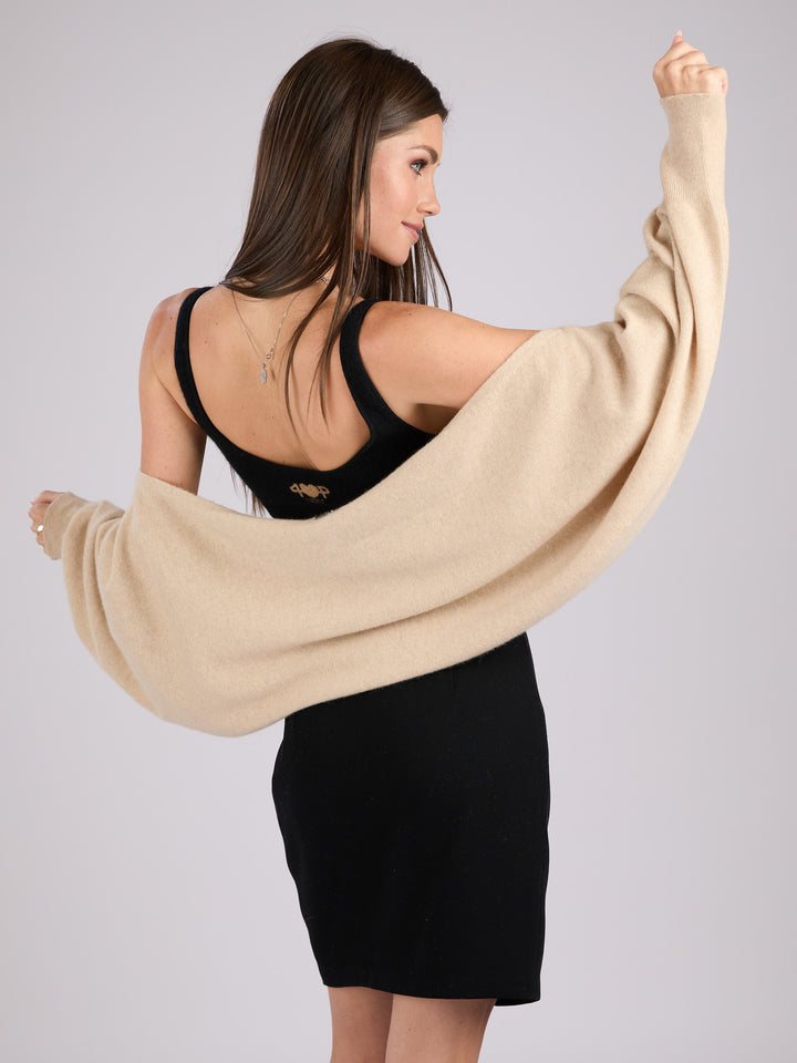 Open front cropped cashmere cardigan #OAT