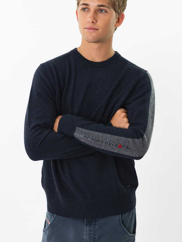 Men Cashmere Crewneck #INK