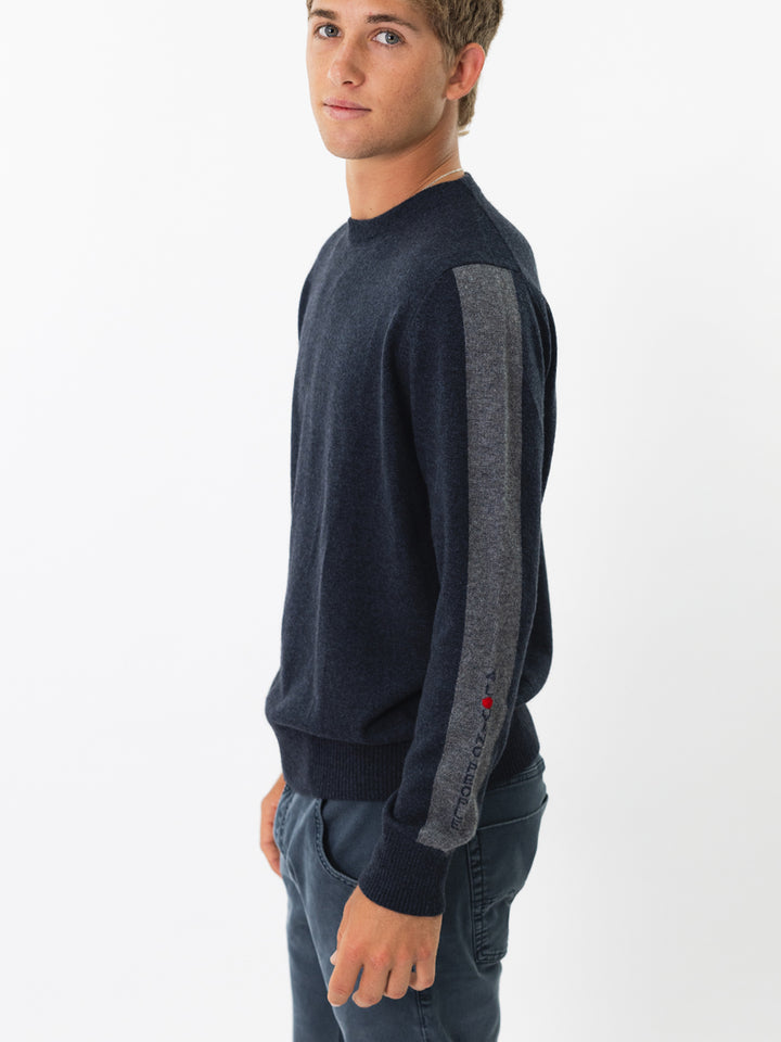 Men Cashmere Crewneck #INK