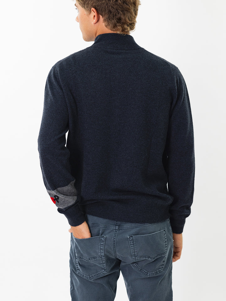 Men Cashmere Cardigan Sweater #INK