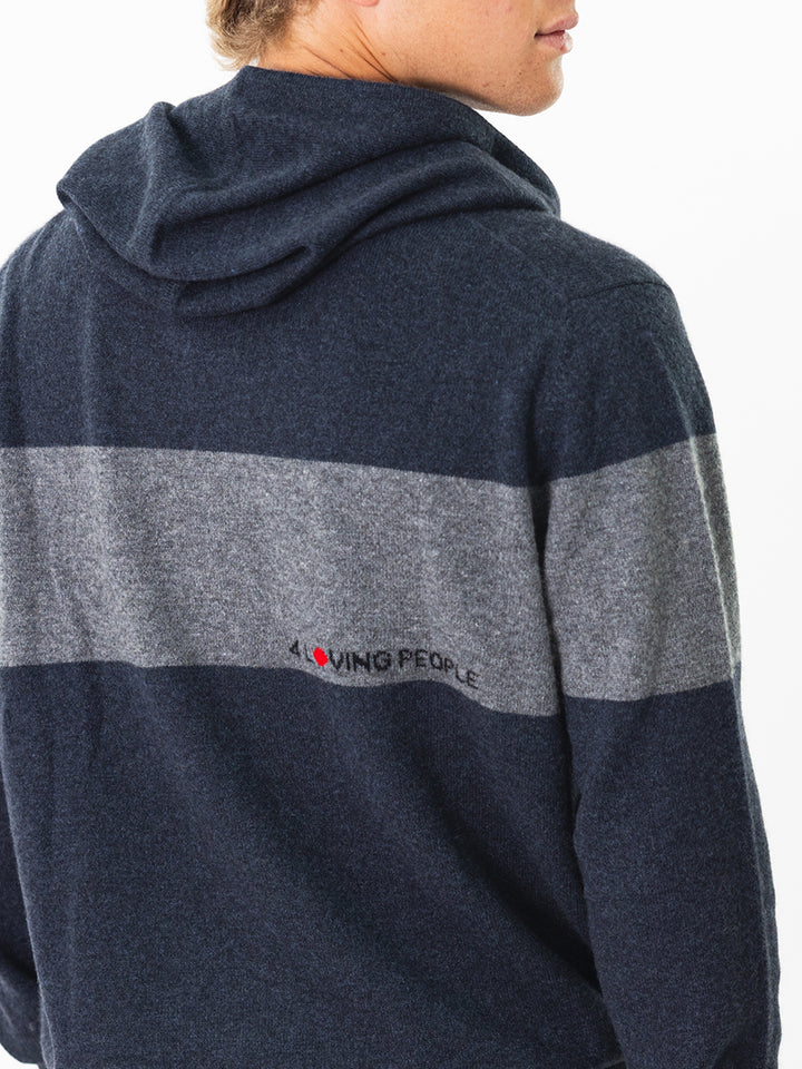Men Cashmere Sweater Hoodie #INK