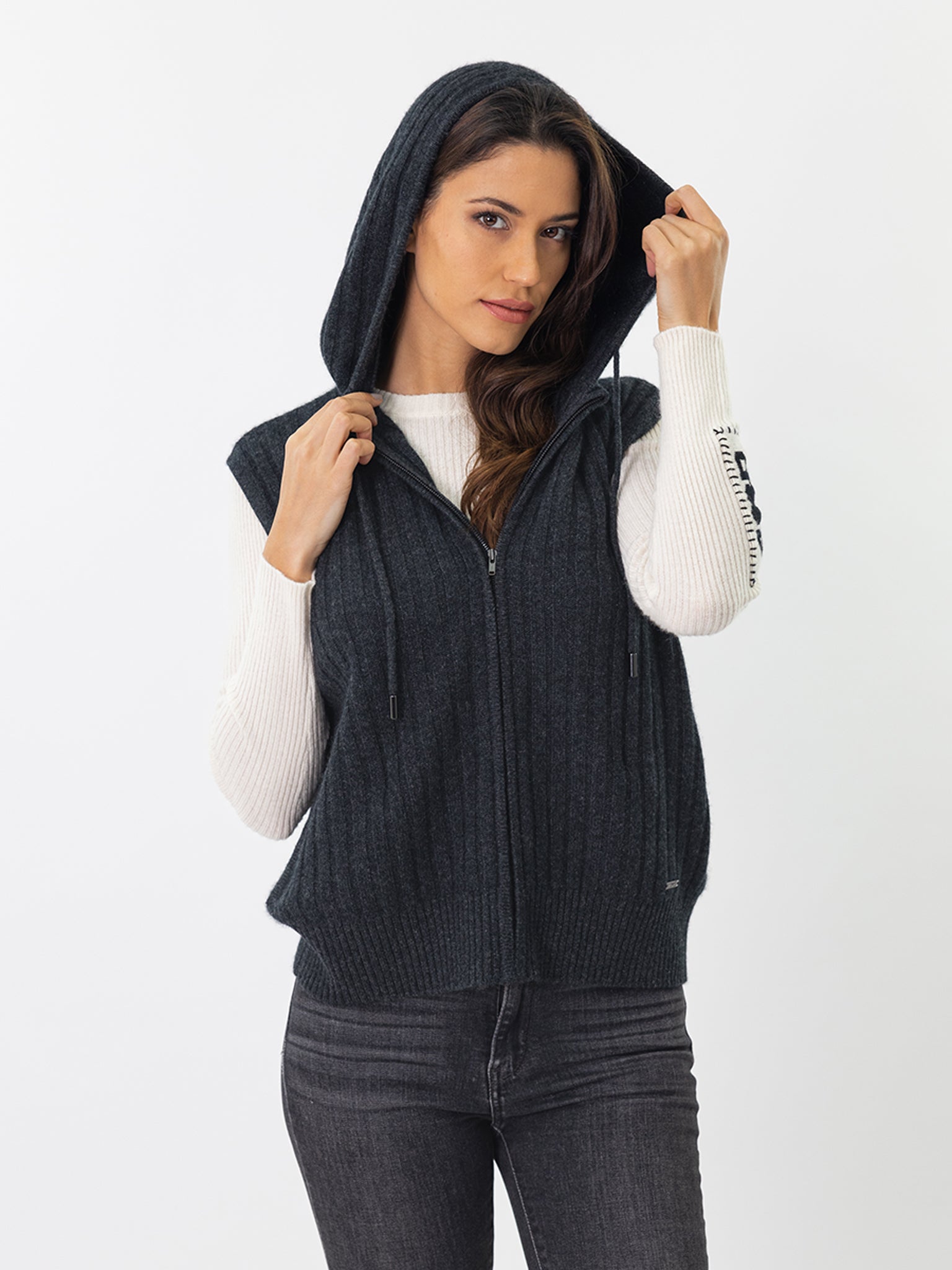 Cashmere Hooded Vest