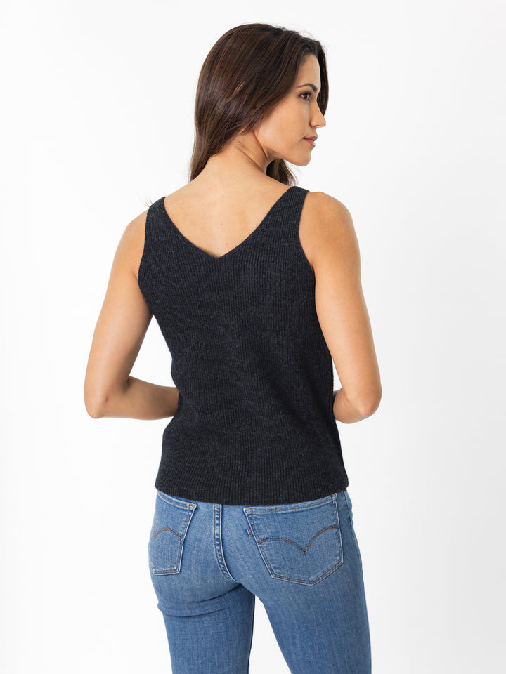 Cashmere Camisole Top #CHARCOAL