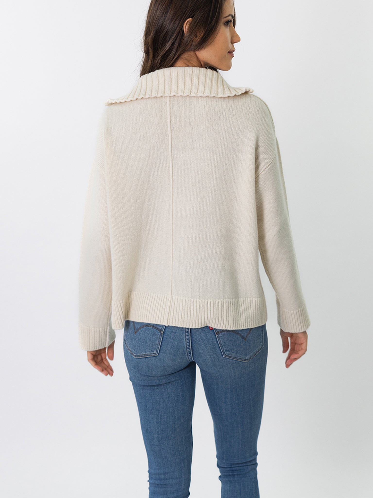 Quarter-Zip Cashmere Sweater