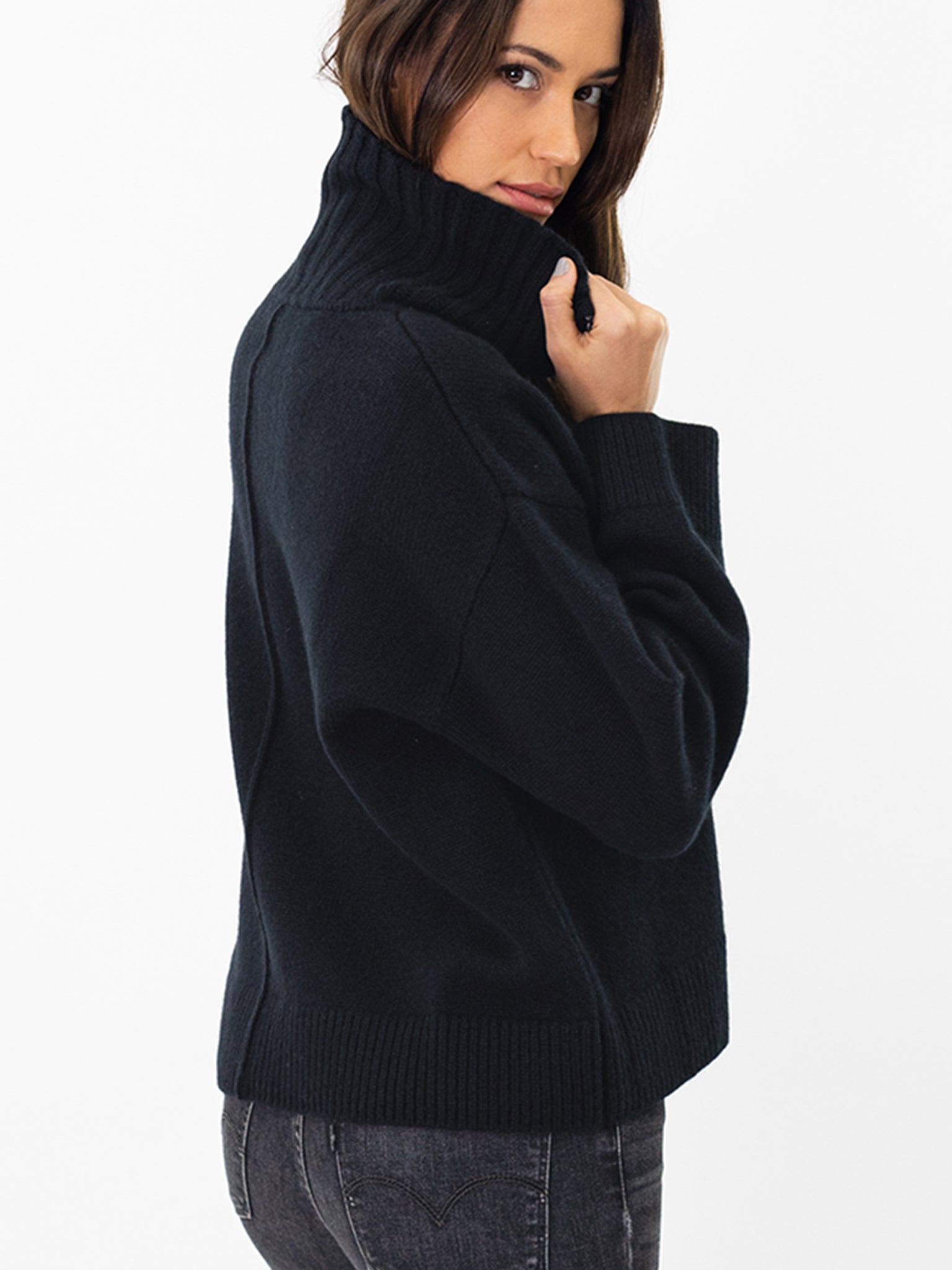 Quarter-Zip Cashmere Sweater