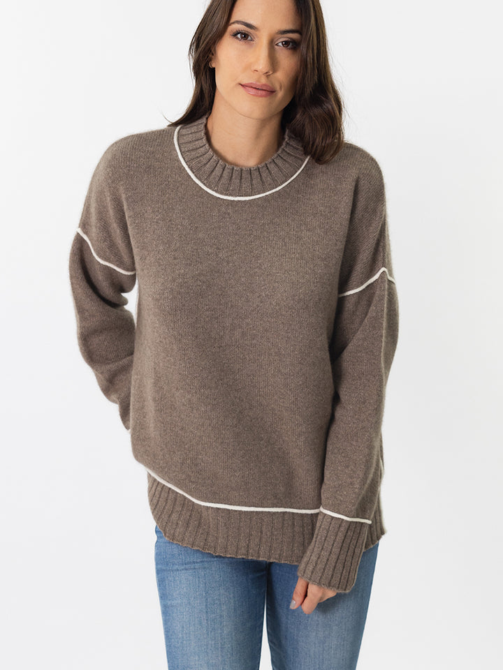 Crewneck Cashmere Sweater #FAWN