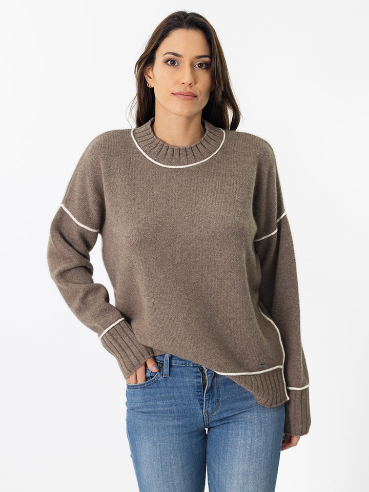 Crewneck Cashmere Sweater #FAWN