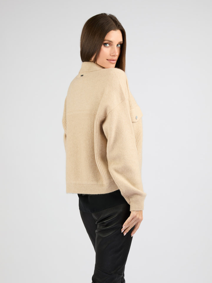 Cashmere with front button Jacket #OAT