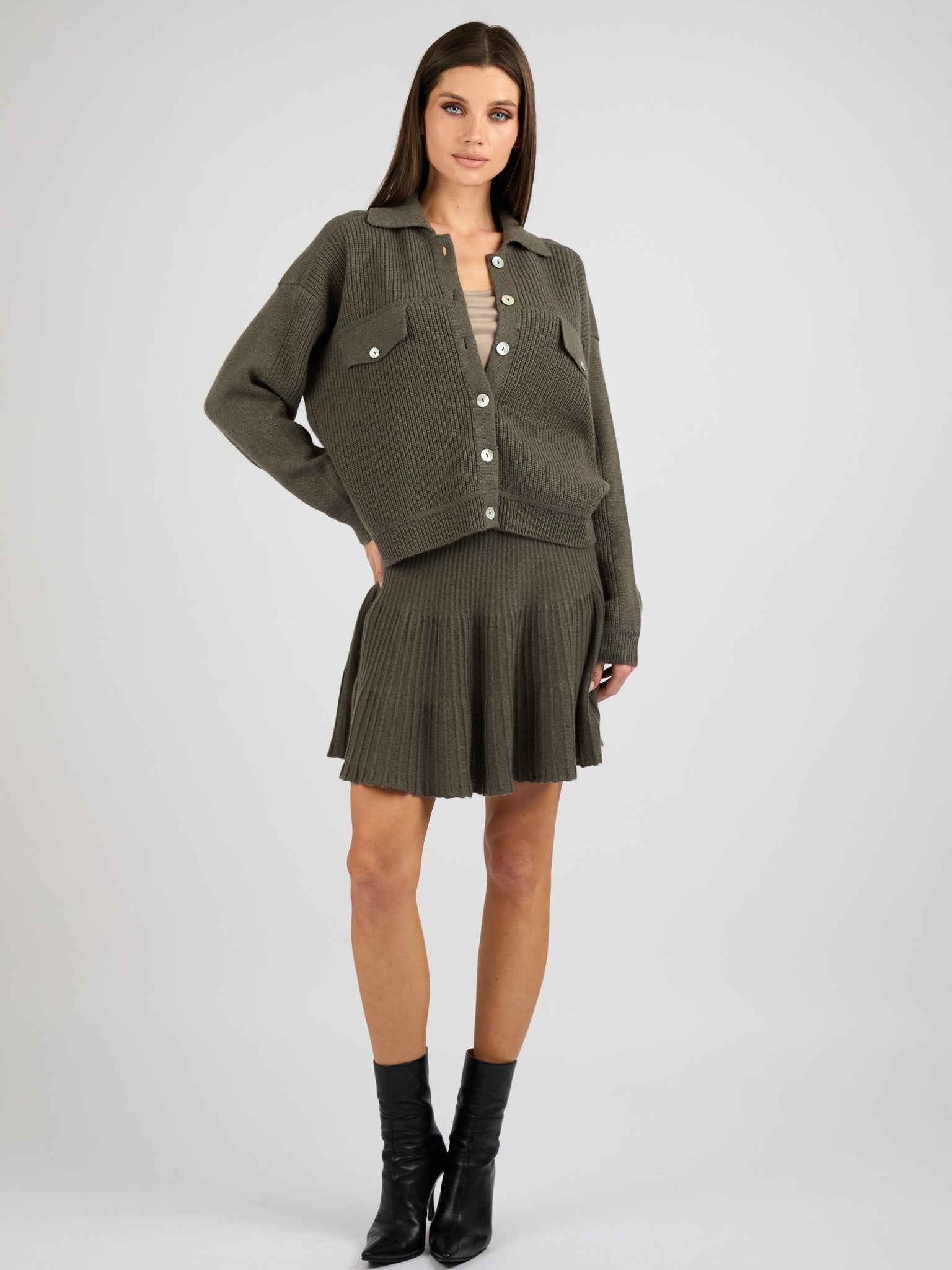 Cashmere with front button Jacket