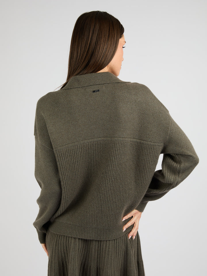 Cashmere with front button Jacket #MOSS