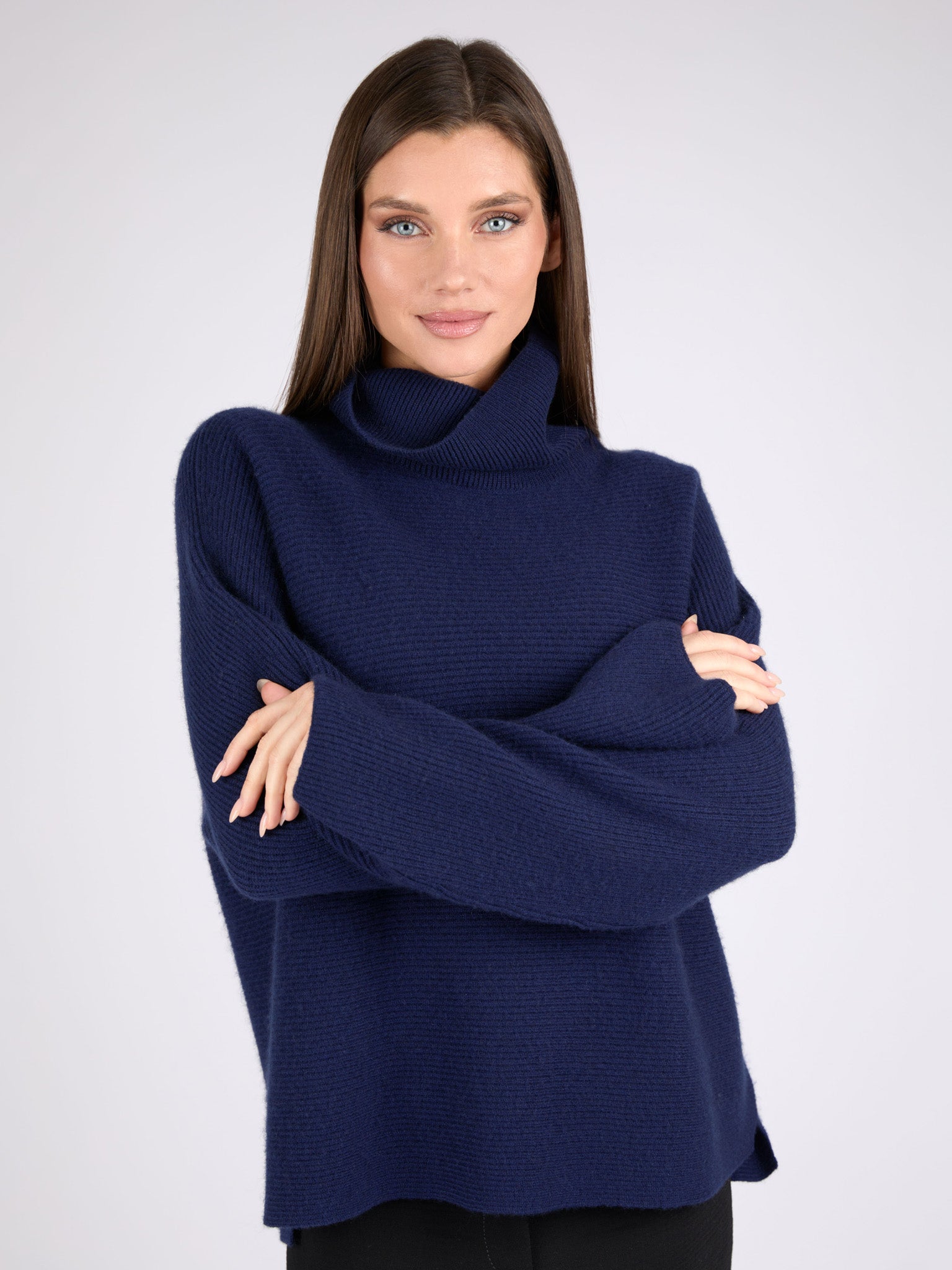 Ribbed Cashmere Turtleneck