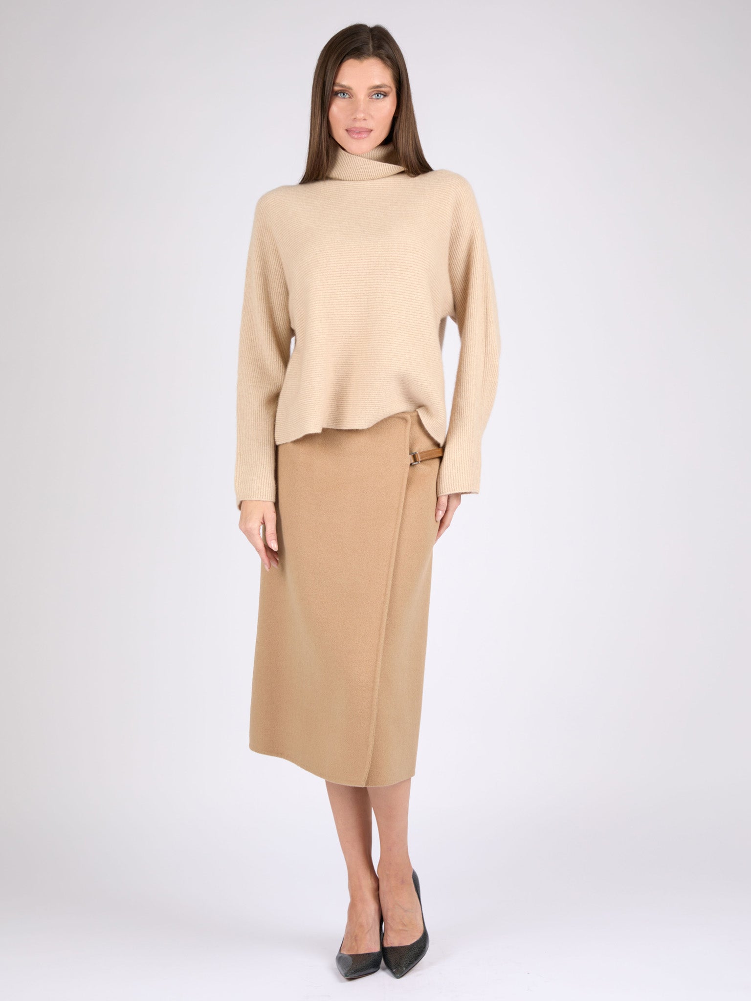Ribbed Cashmere Turtleneck