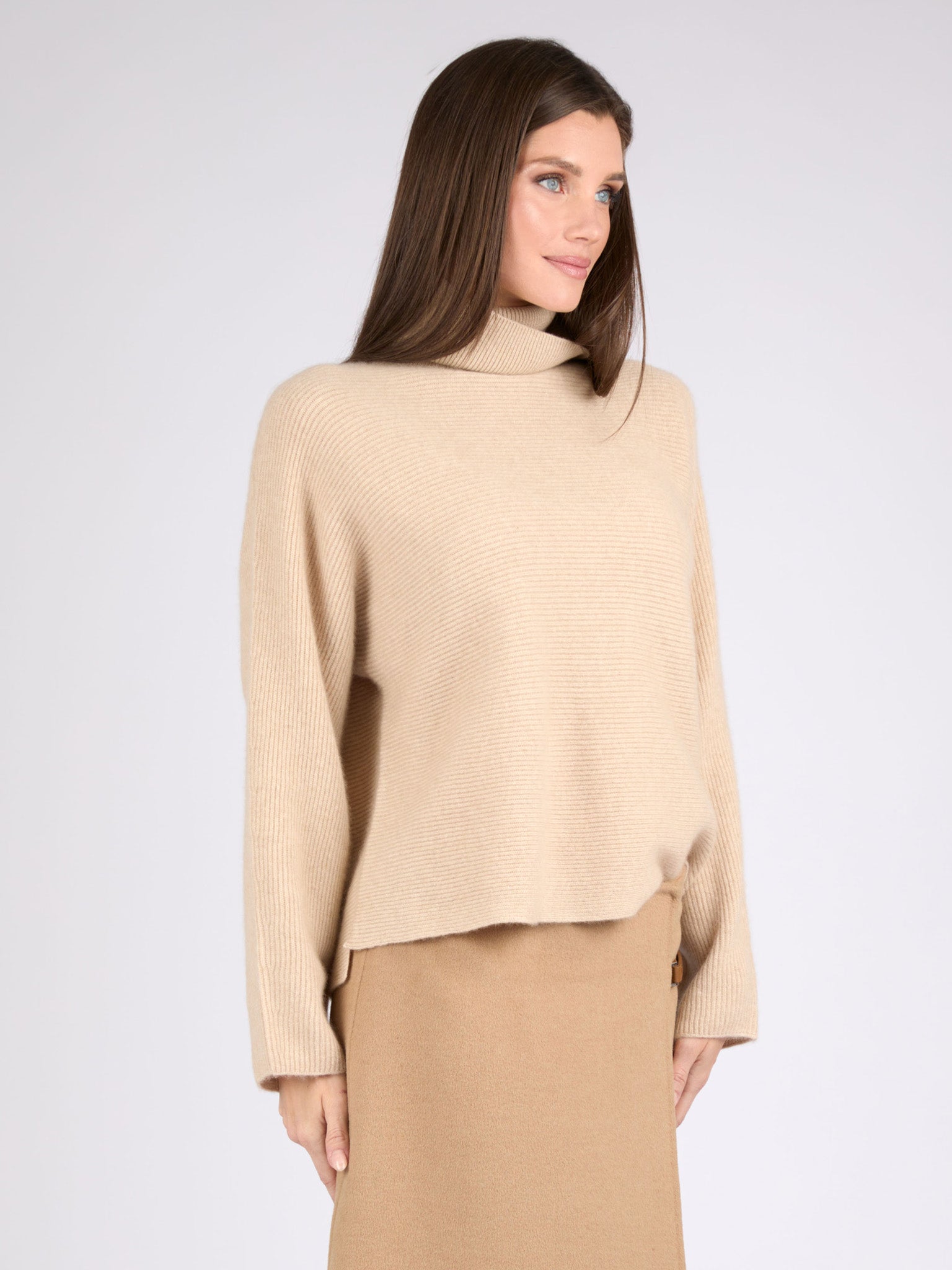Ribbed Cashmere Turtleneck