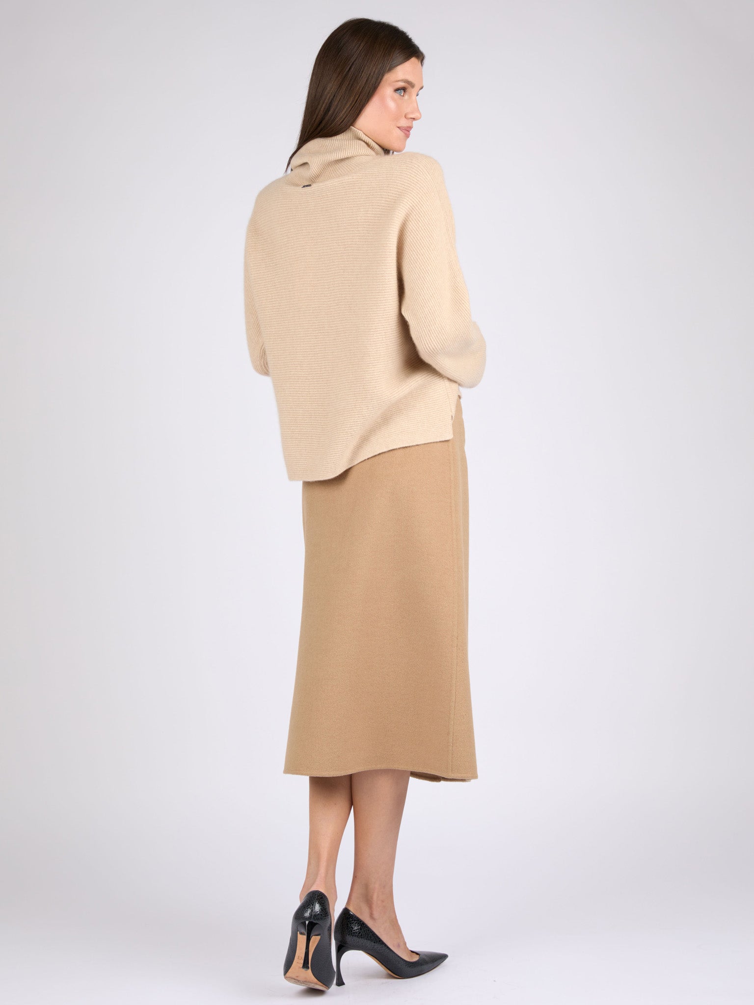 Ribbed Cashmere Turtleneck