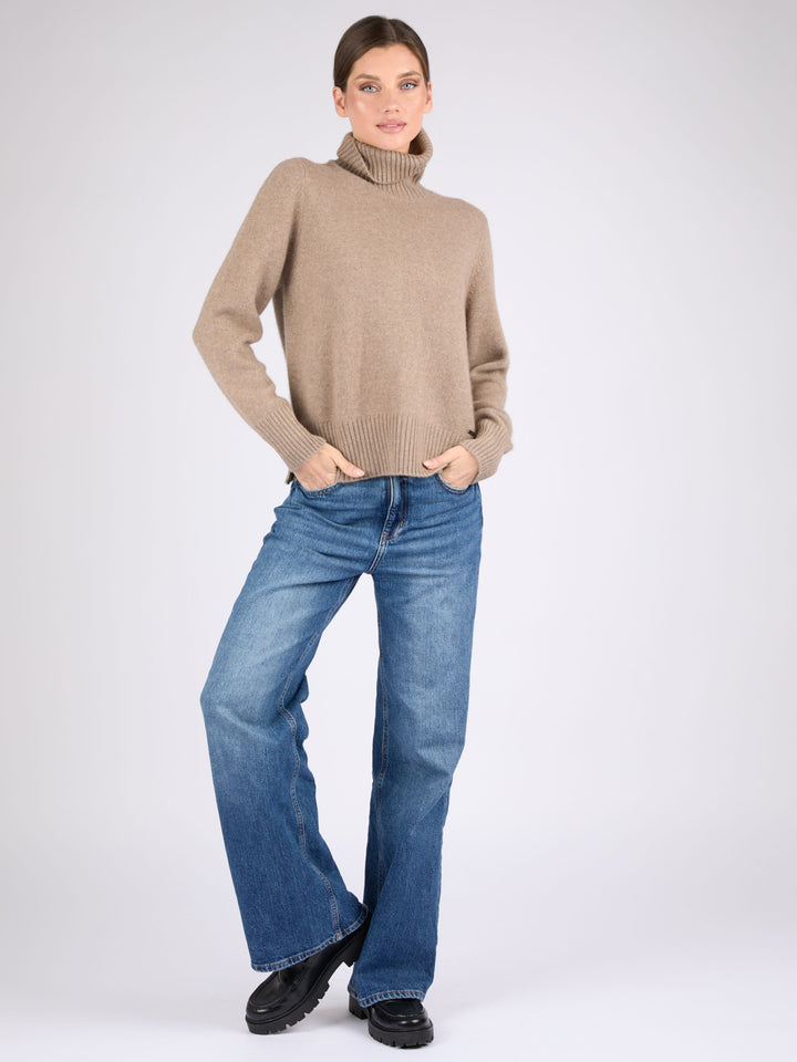 Women Cashmere Turtleneck #FAWN