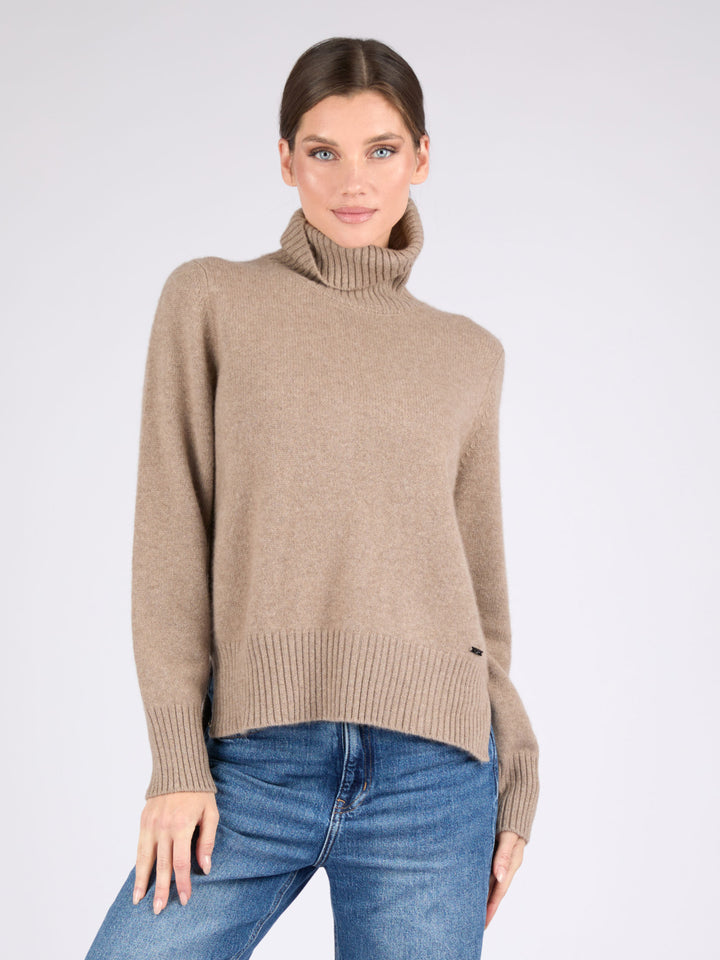 Women Cashmere Turtleneck #FAWN