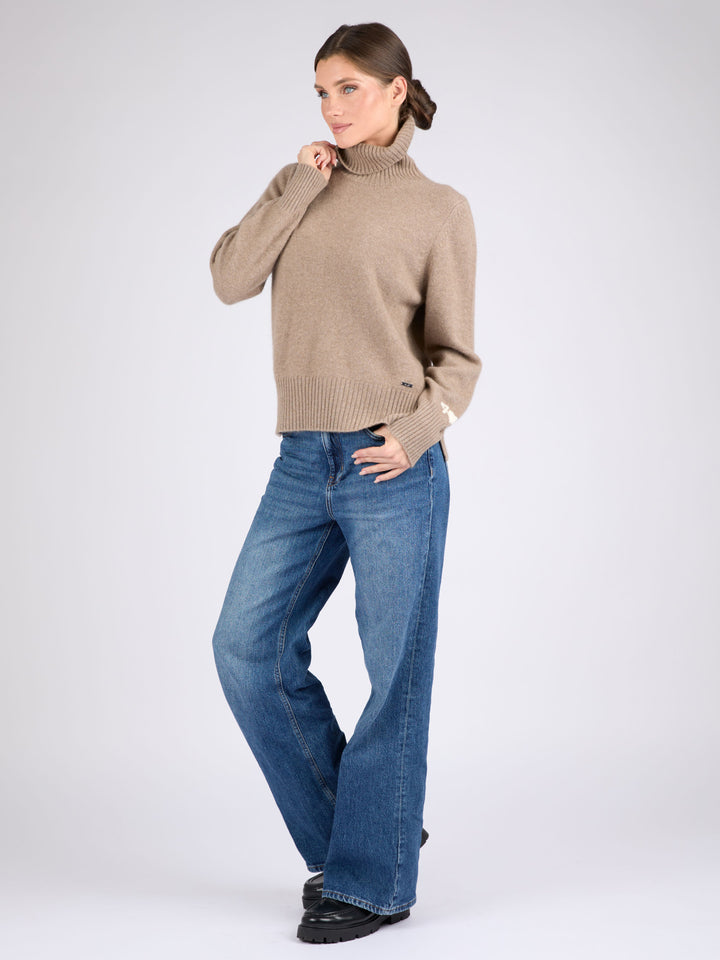 Women Cashmere Turtleneck #FAWN