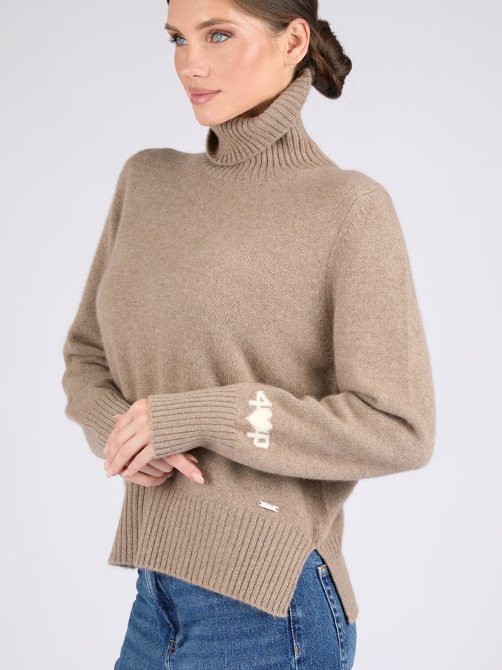 Women Cashmere Turtleneck #FAWN