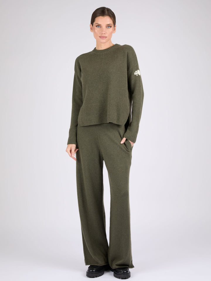 Women Cashmere Crewneck with High/Low hem #MOSS