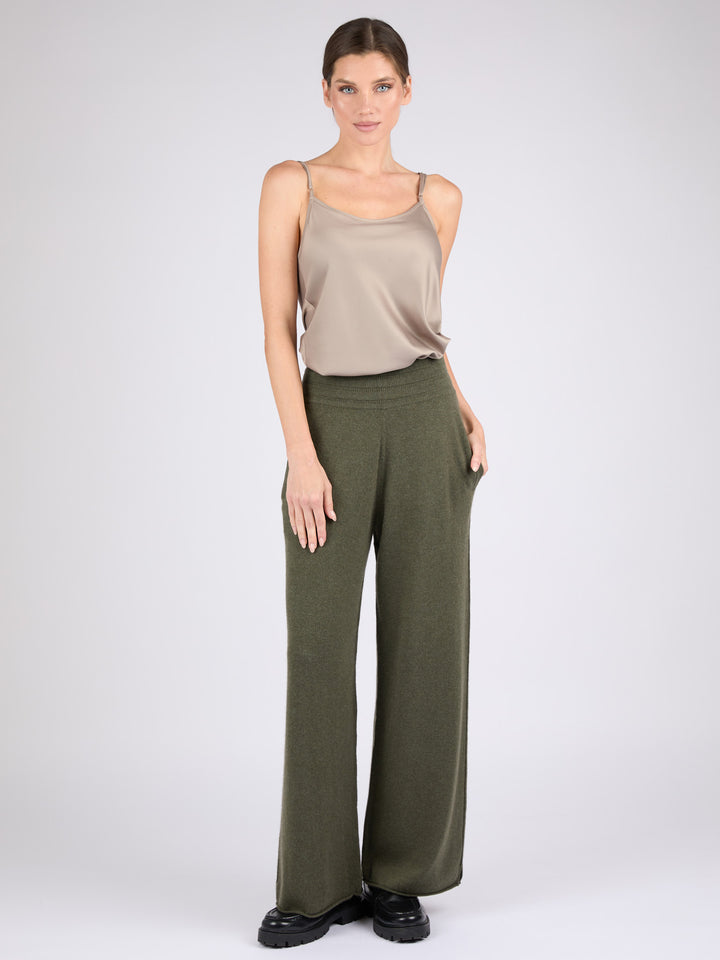 Women Cashmere Wide-Leg Pants #MOSS