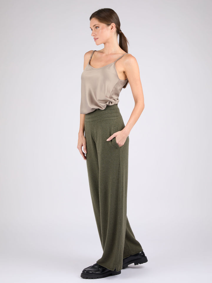 Women Cashmere Wide-Leg Pants #MOSS