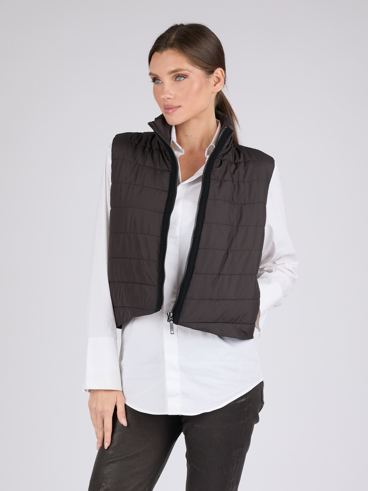 Women Cashmere Puffer Vest