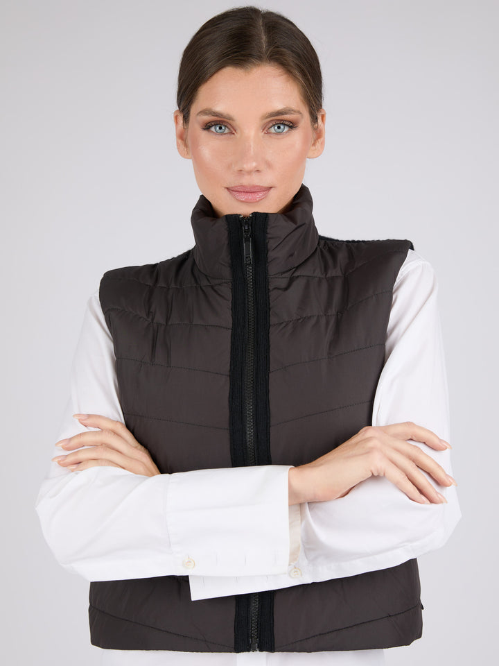 Women Cashmere Puffer Vest
