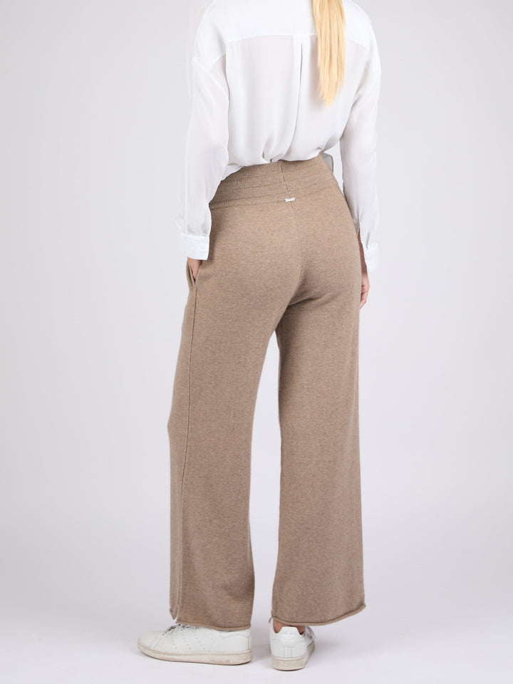Women Cashmere Wide-Leg Pants #FAWN