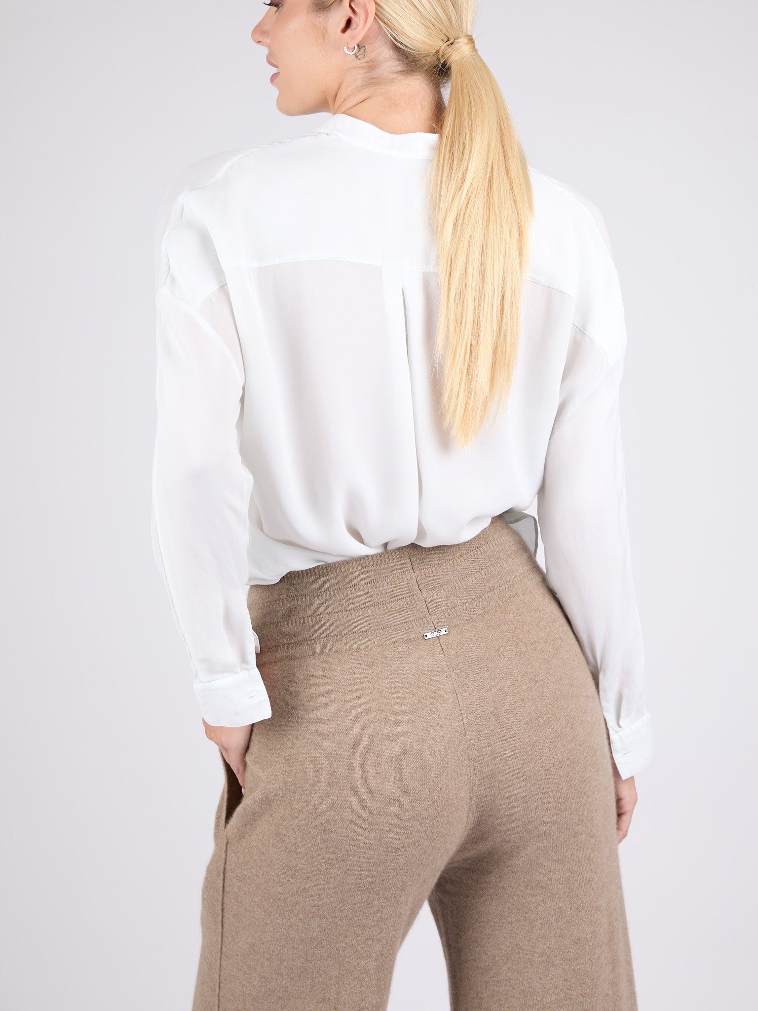 Women Cashmere Wide-Leg Pants