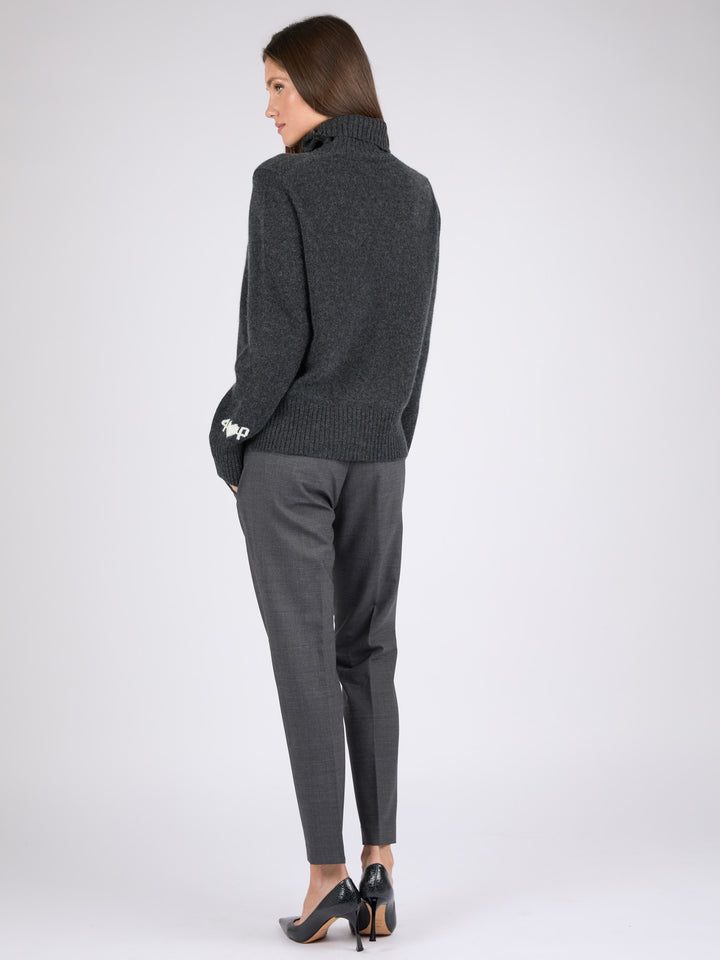 Women Cashmere Turtleneck #CHARCOAL