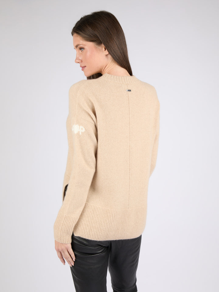 Women Cashmere Crewneck with High/Low hem #OAT