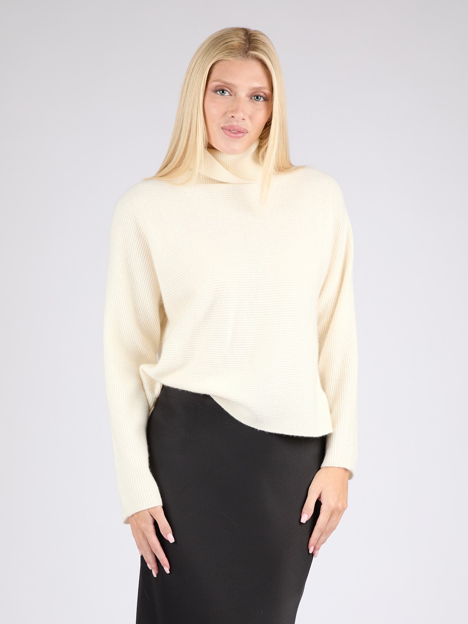 Ribbed Cashmere Turtleneck