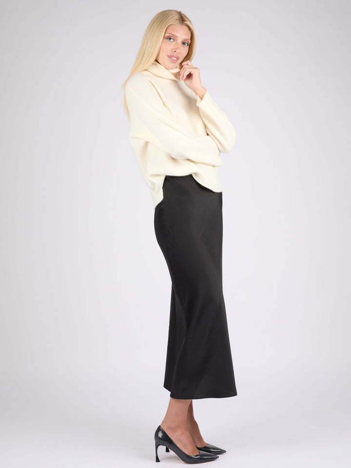 Ribbed Cashmere Turtleneck #PEARL