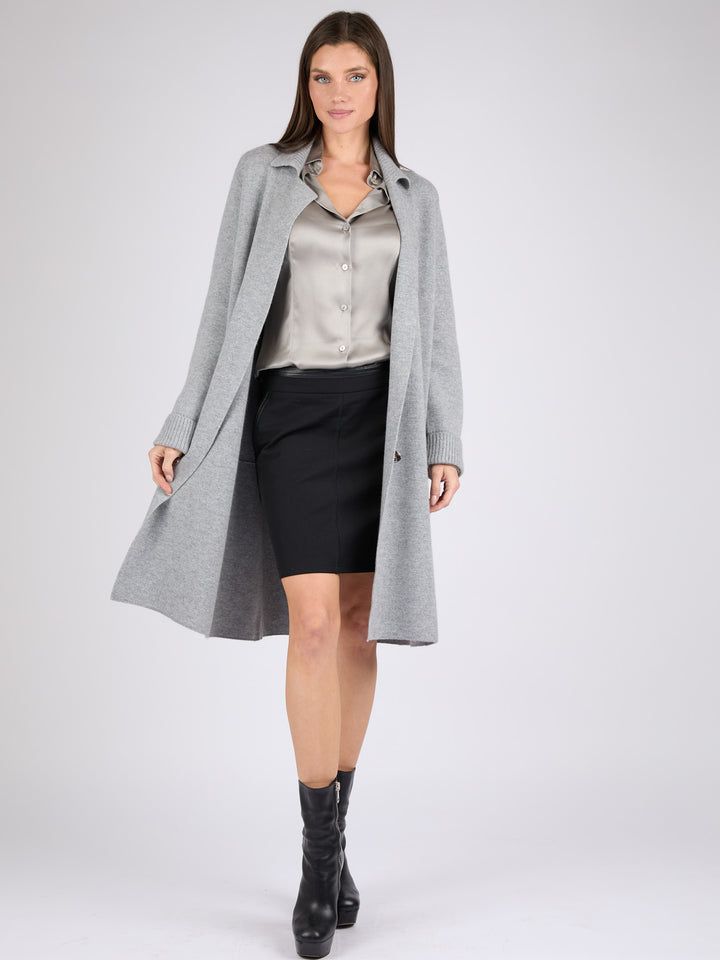 Women Cashmere Coat #SOFT GREY