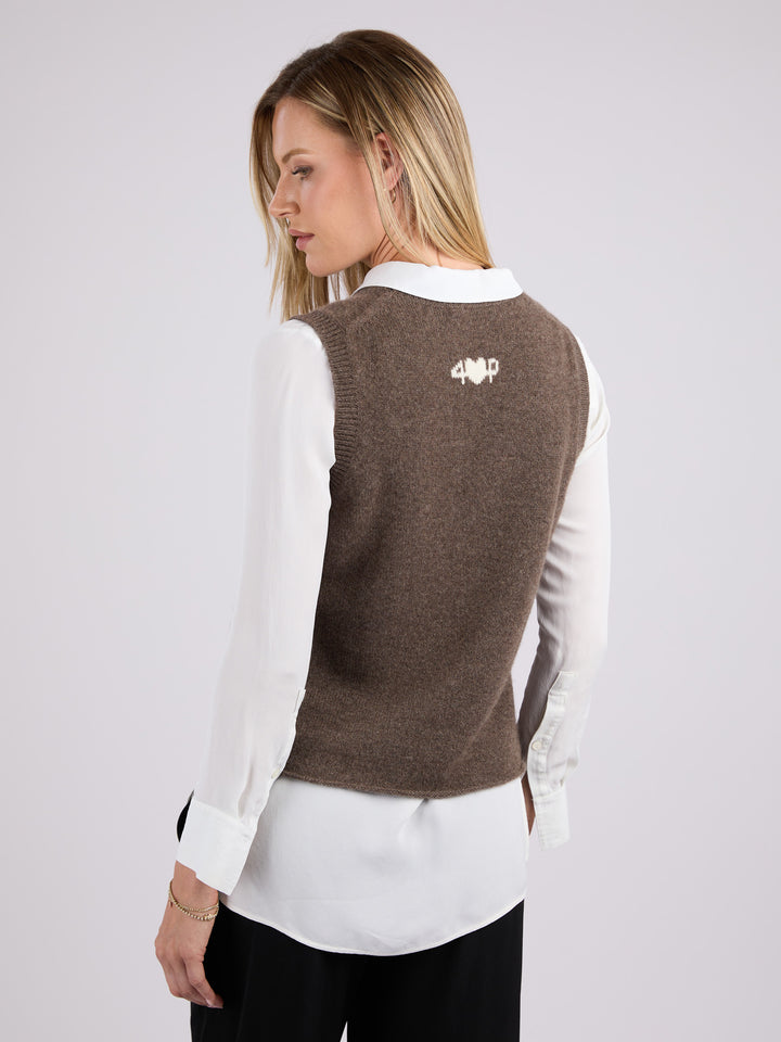 Sleeveless cashmere top #SABLE