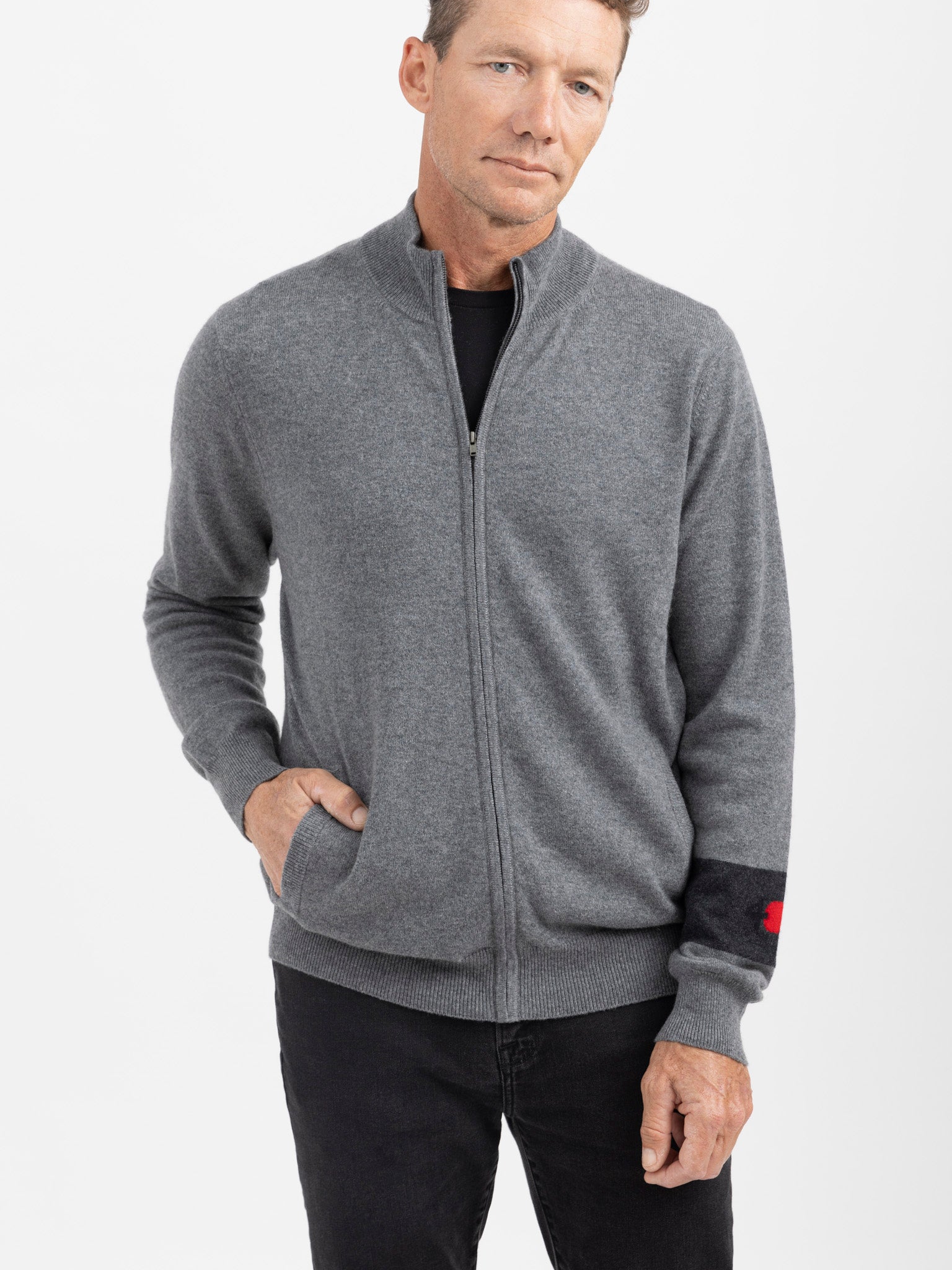 Men Cashmere Cardigan Sweater