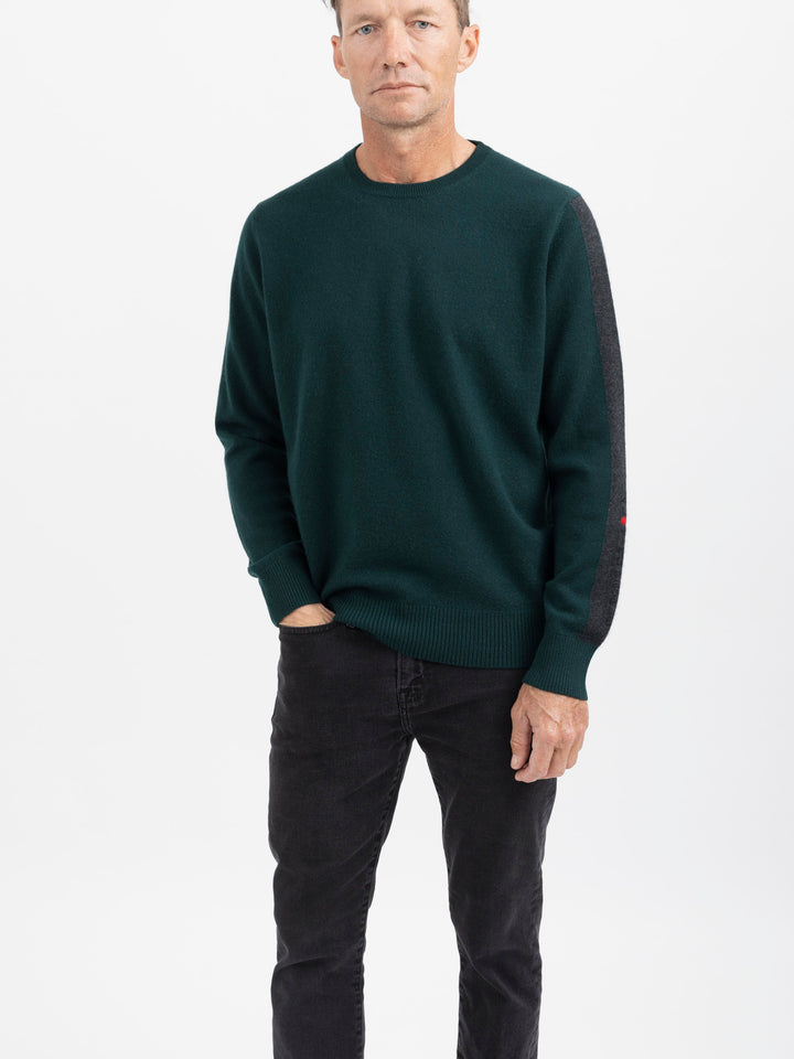 Men Cashmere Crewneck #FOREST