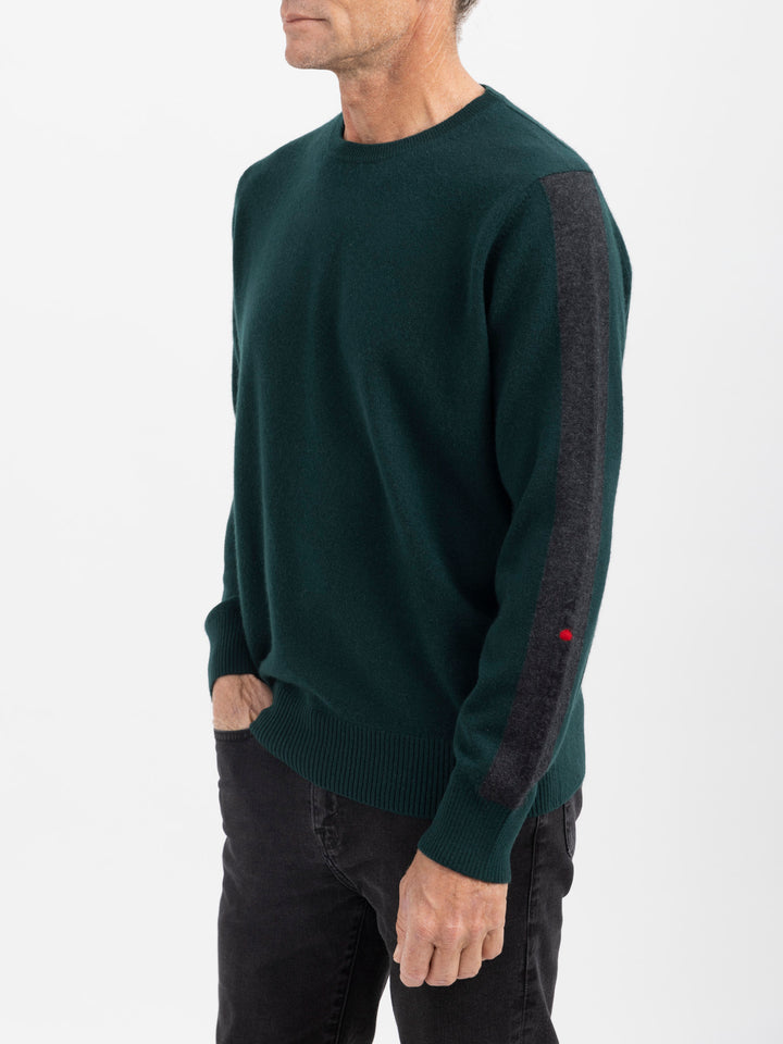 Men Cashmere Crewneck #FOREST