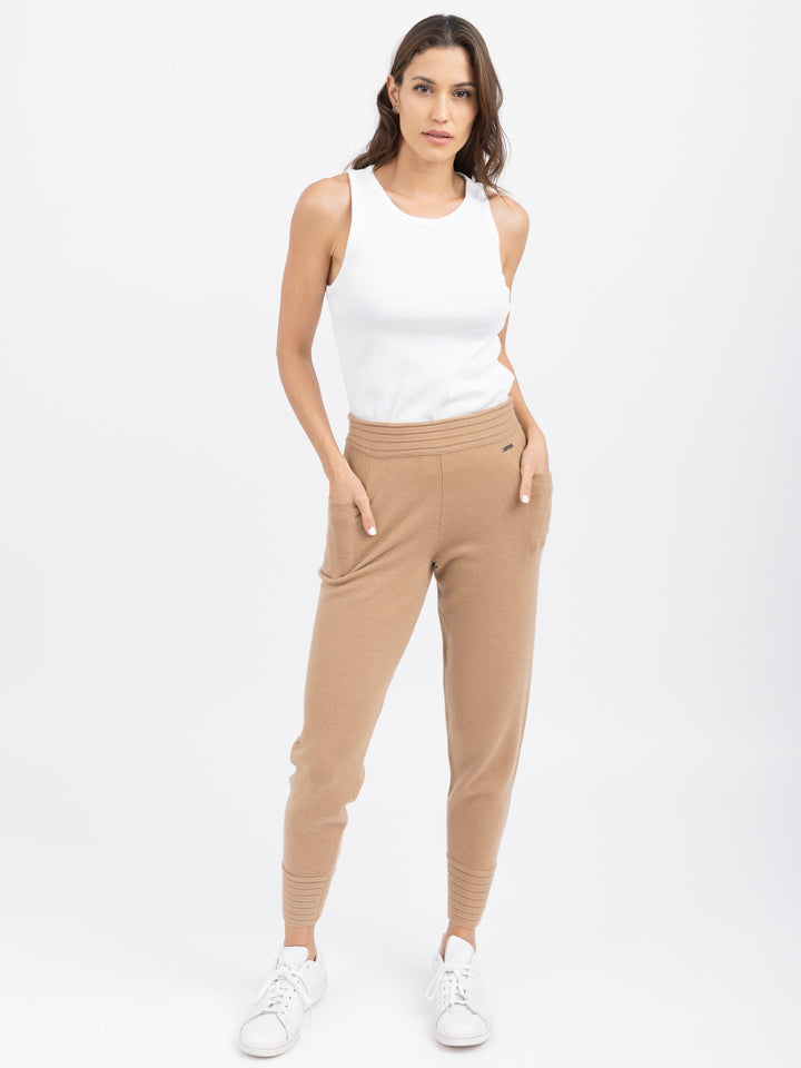 Cashmere Sweatpants #CAMEL