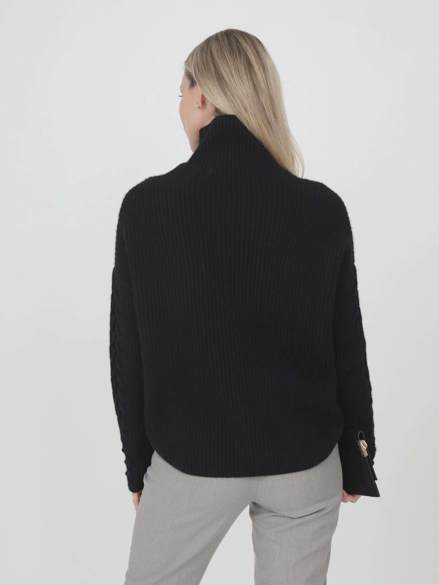 Cashmere Turtleneck with Hand Detail on Sleeves