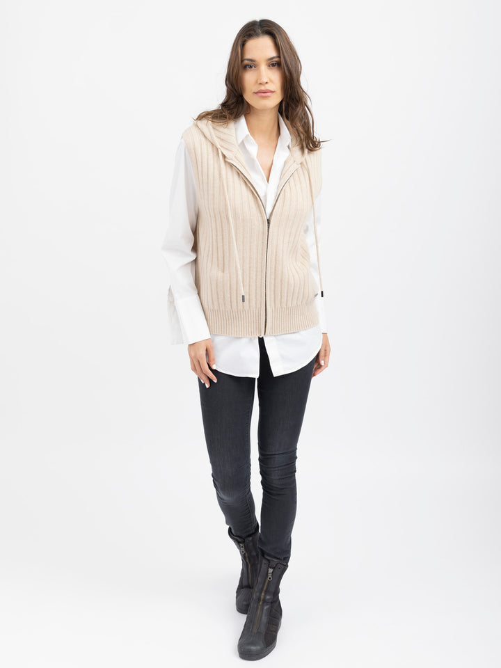 Cashmere Hooded Vest #OAT